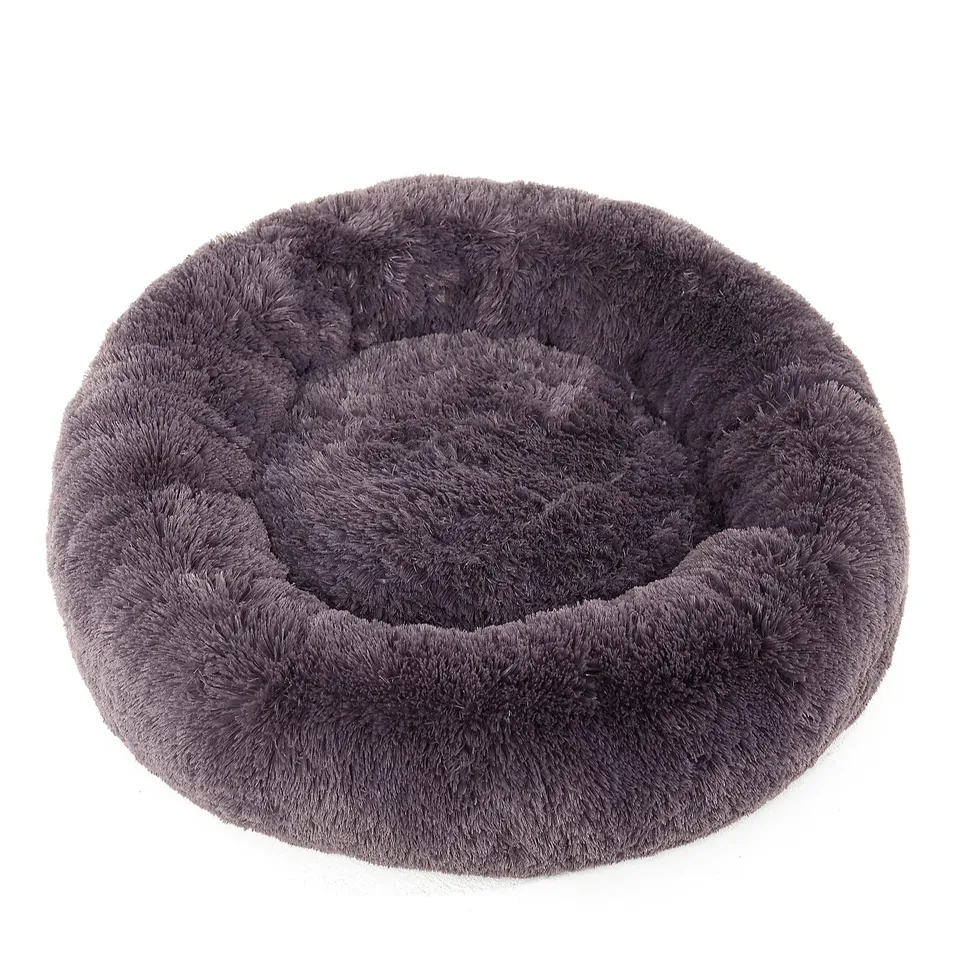 COZEE PAWS FLUFFY ROUND PET BED WITH ODOUROLOGY