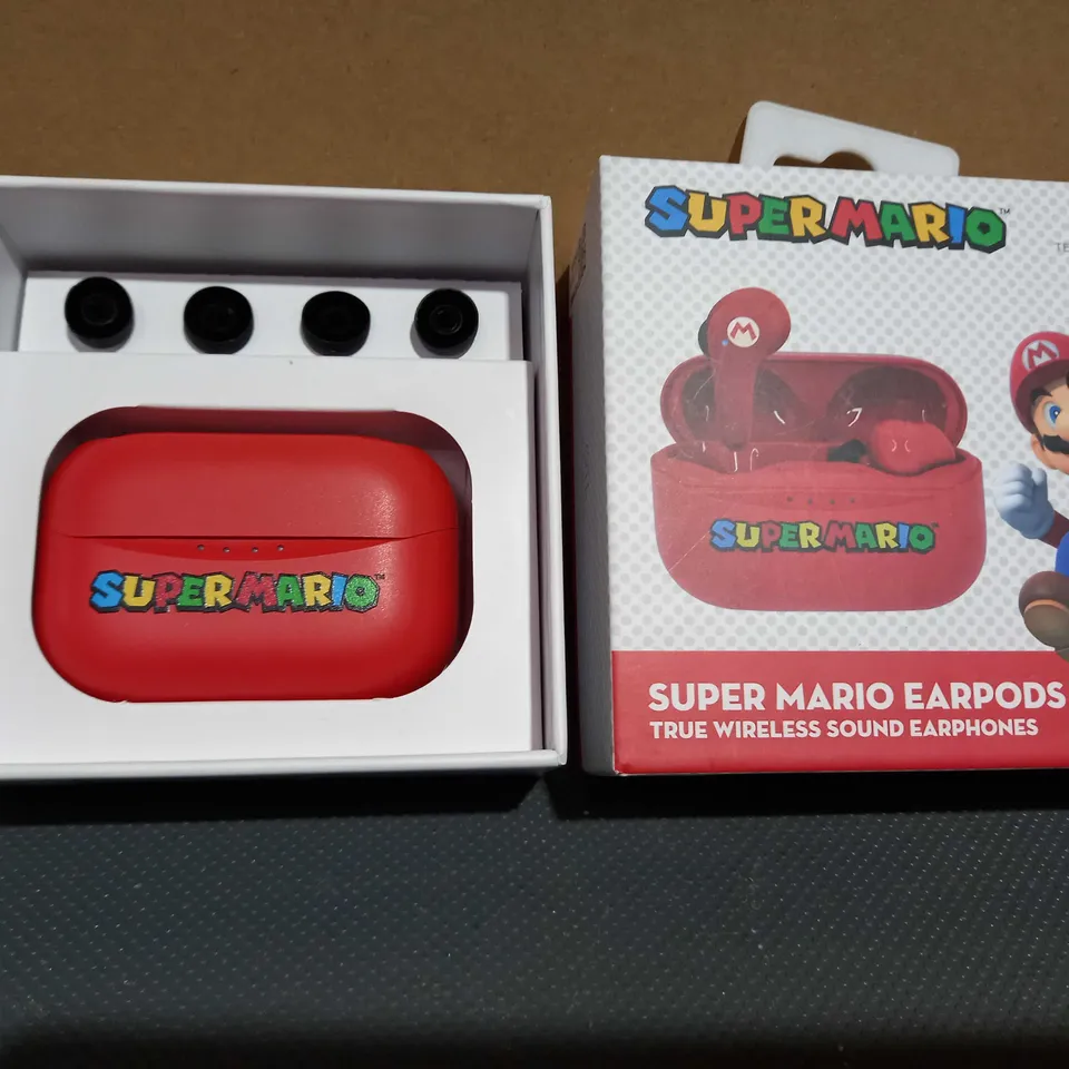 SUPER MARIO BLUETOOTH WIRELESS EARPODS RED 