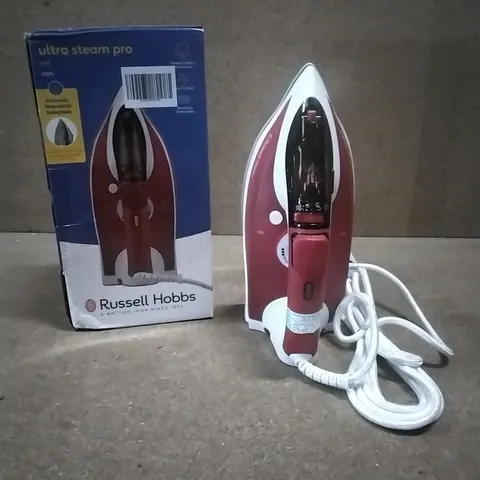 BOXED RUSSELL HOBBS ULTRA STEAM PRO RED IRON 