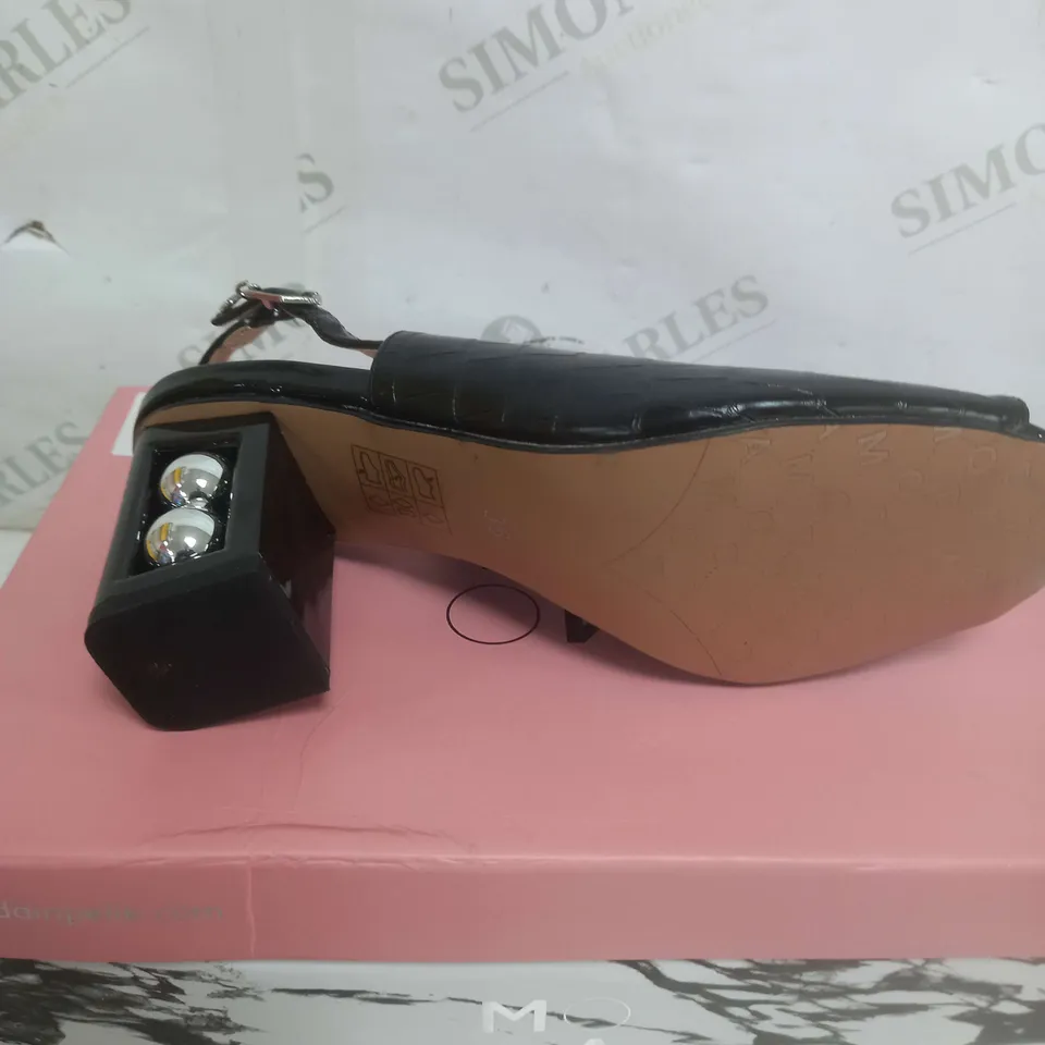 MODA IN PELLE PEARL HEELED SANDALS IN BLACK - SIZE 3