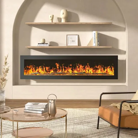 BOXED SMALLBEE LIVING AND HOME WALL MOUNT ELECTRIC FIREPLACE 60 INCH
