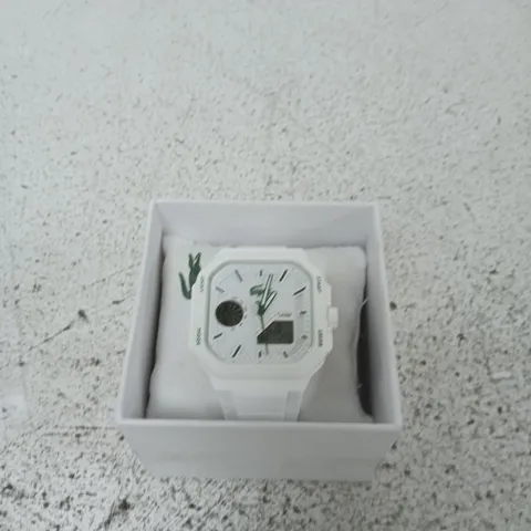 LACOSTE WHITE WRISTWATCH – BOXED