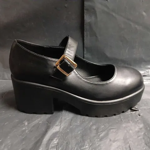 BOXED PAIR OF KOI BLACK MARY JANE SHOES WITH BUCKLE STRAP – WOMEN'S, PLATFORM - UK SIZE 5