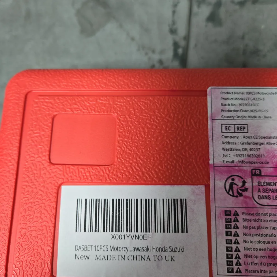 DASBET 10PCS MOTORCYCLE TOOLS KIT – RED CASE