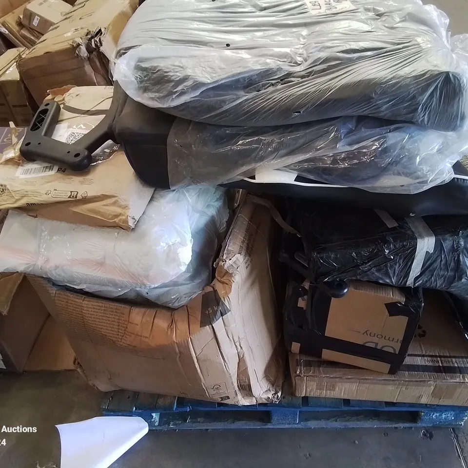 PALLET CONTAINING VARIOUS INCOMPLETE FURNITURE PARTS CHAIRS ETC.