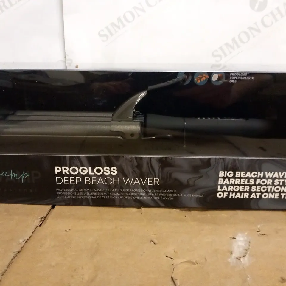 BOXED REVAMP PROGLOSS DEEP BEACH WAVER PROFESSIONAL CERAMIC WAVER