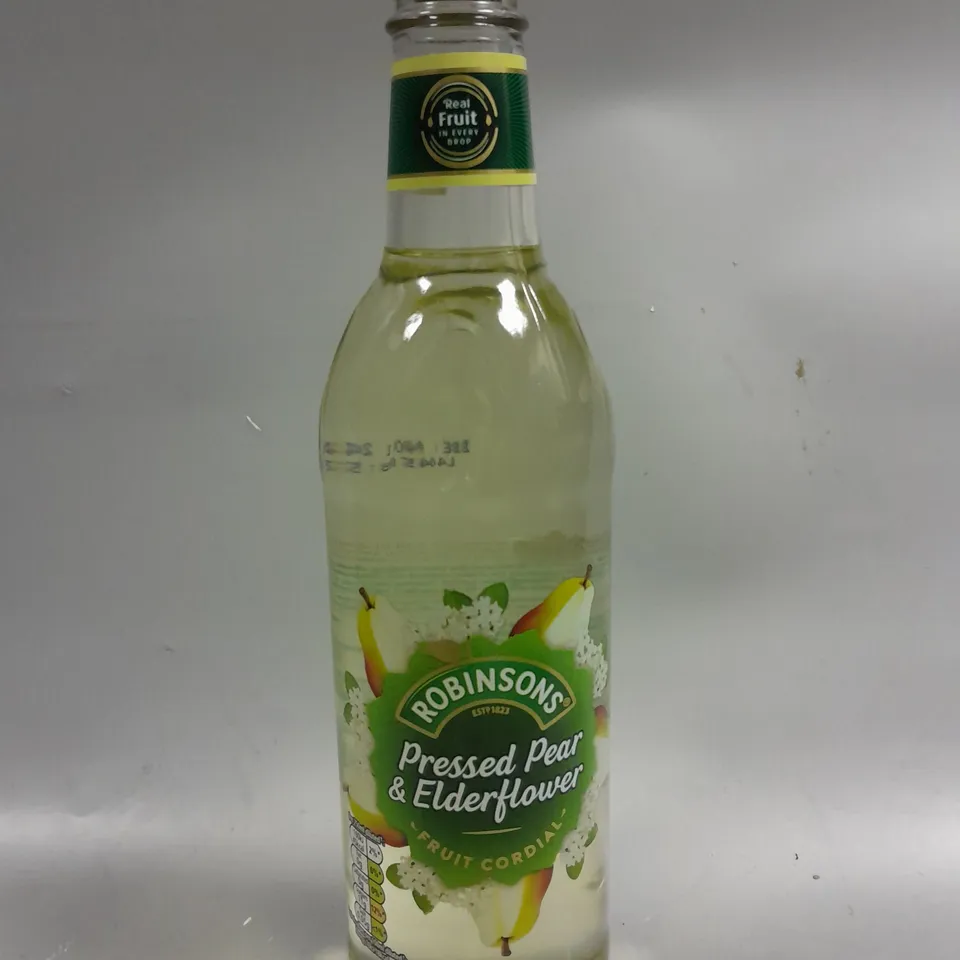 8 X SEALED ROBINSONS PRESSED PEAR & ELDERFLOWER FRUIT CORDIAL - 8 X 500ML - COLLECTION ONLY 