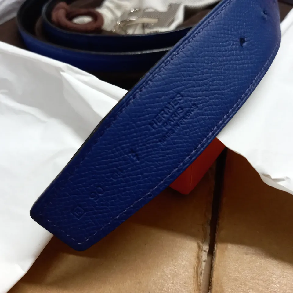 BOXED HERMES BLUE BELT 
