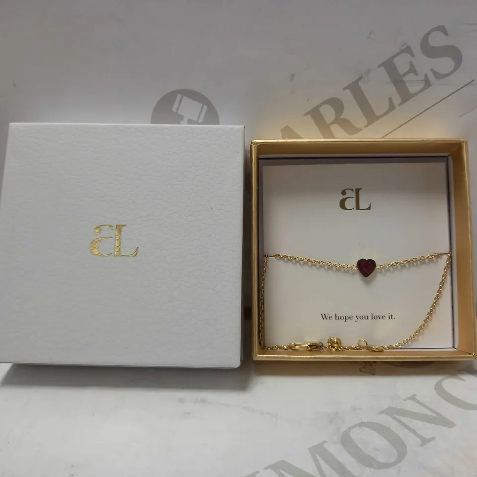 ABBOTT LYON MINI HEART BIRTHSTONE BRACELET (JANUARY) GOLD