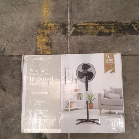 BOXED PREMIUM 16 STAND FAN BLACK