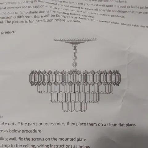 BOXED 4-LIGHT CHANDELIER