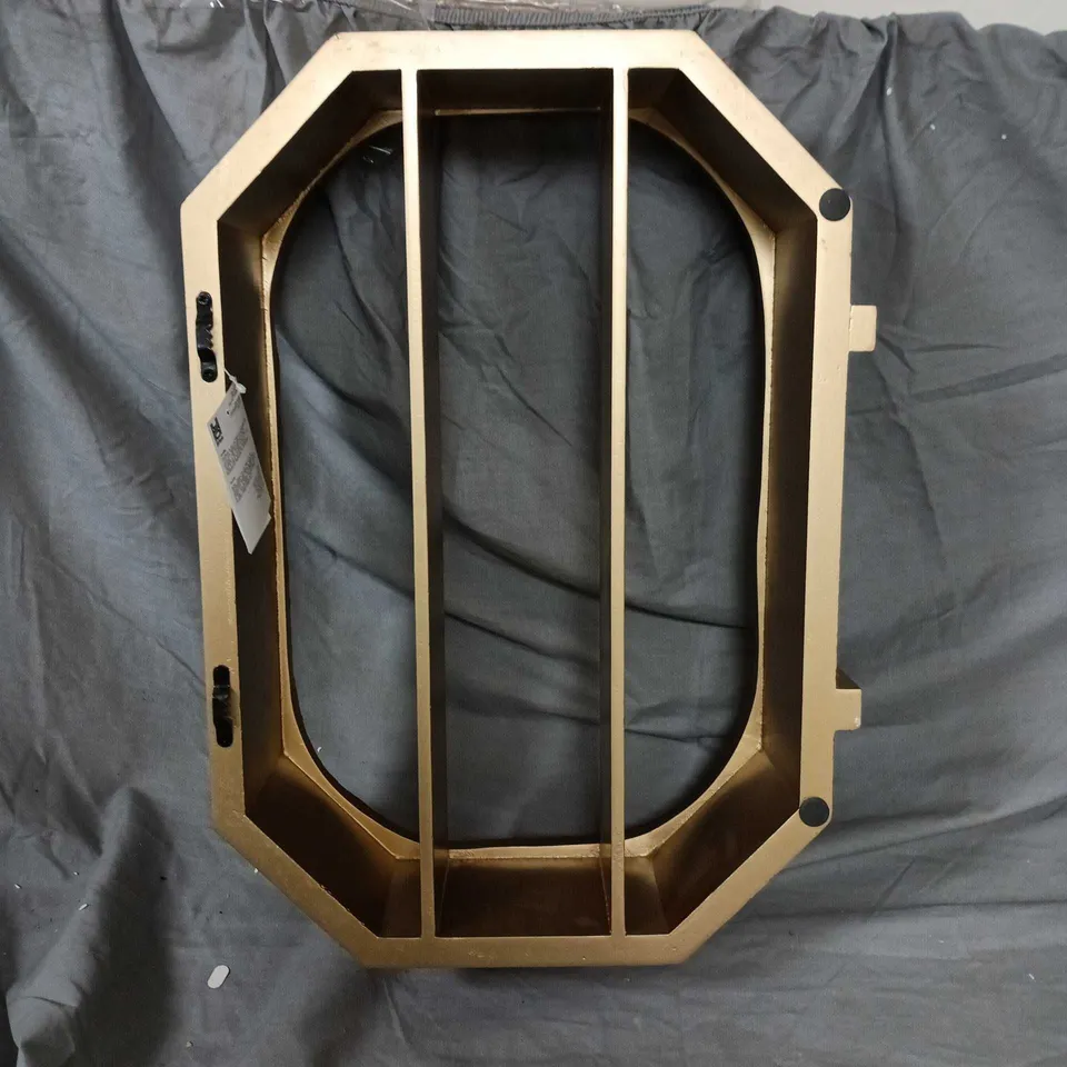 UO Home decorative wall frame with ornate gold leaf border, octagonal