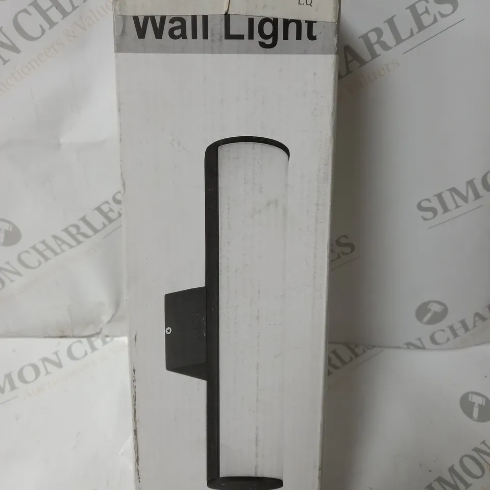 BOXED NAVE 1 LIGHT OUTDOOR FLUSH MOUNT WALL LIGHT DARK GREY