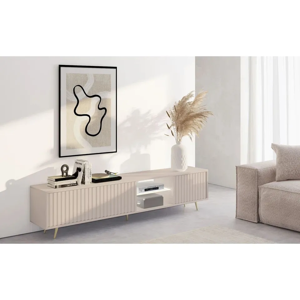 BOXED BELLO TV STAND FOR TV'S UP TO 70" (1 BOX)