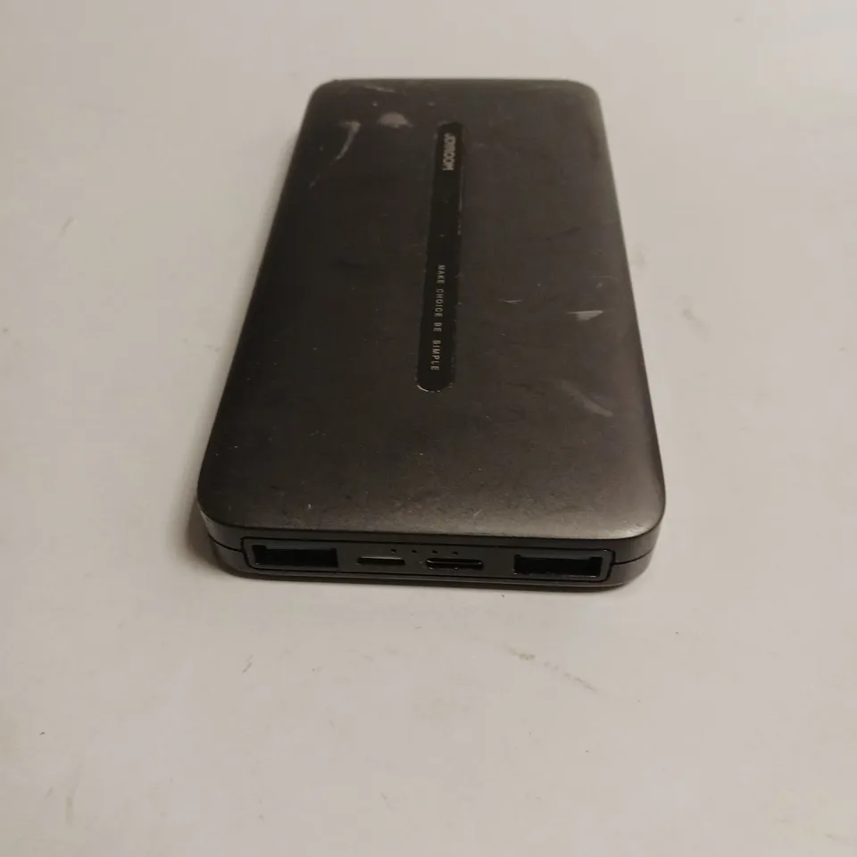 JOYROOM POWERBANK IN BLACK, TYPE-C AND MICRO USB INPUT AND X2 USB OUTPUT PORTS