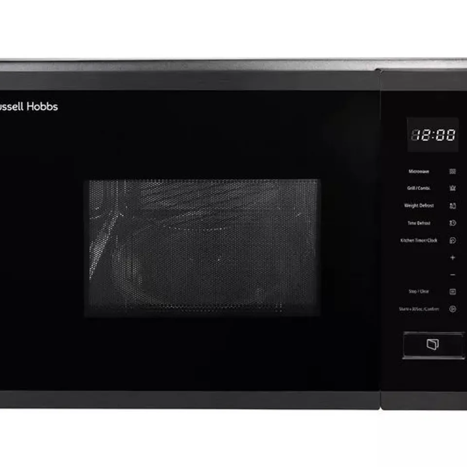 BOXED RUSSELL HOBBS RHBM2002DS BUILT-IN MICROWAVE WITH GRILL - DARK STEEL