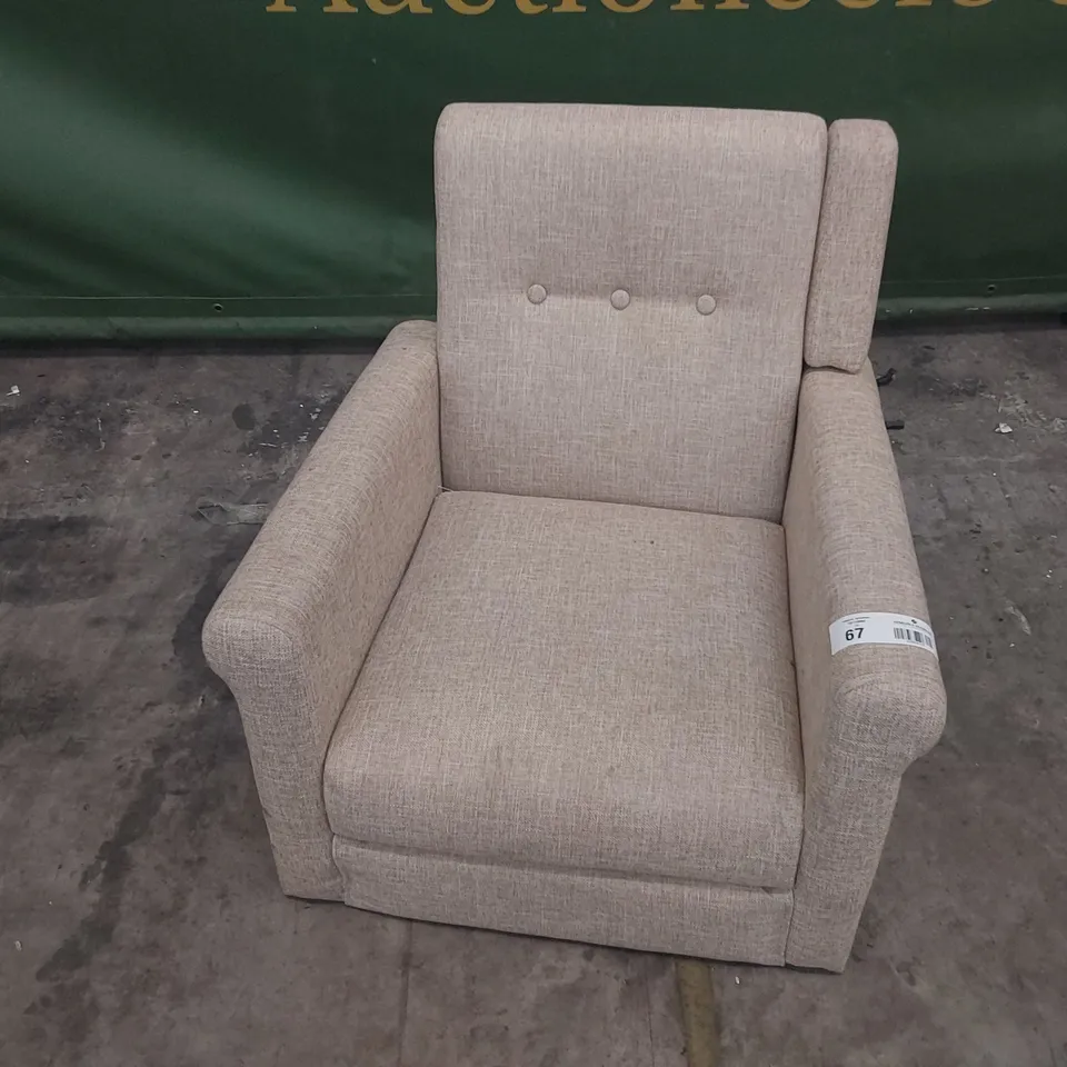 DESIGNER OCCASIONAL CHAIR NATURAL FABRIC 