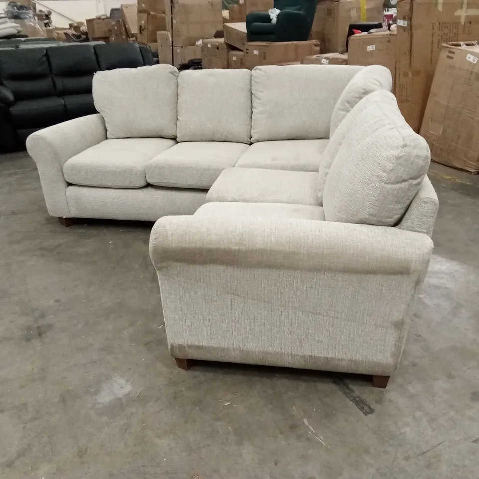 BAILEY FABRIC CORNER SOFA - STONE RRP £1449