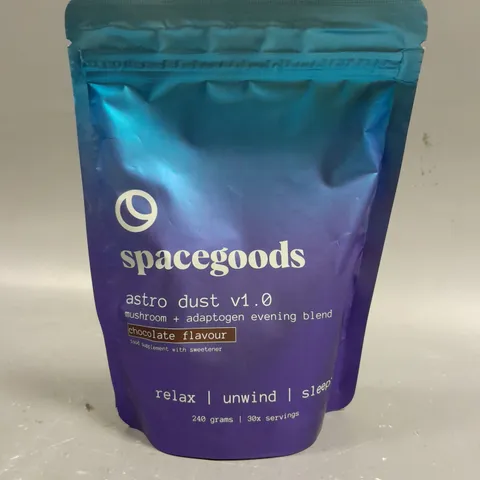 SEALED SPACEGOODS ASTRO DUST V1.0 MUSHROOM & ADAPTOGEN EVENING BLEND - CHOCOLATE - 240G 