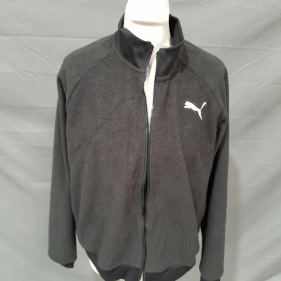 PUMA TRAIN BLACK FLEECE JACKET - US MEDIUM