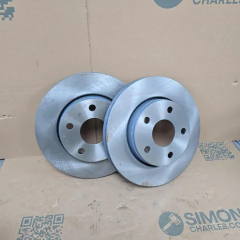 PAIT OF UNBRANDED BRAKE DISC ROTORS (MODEL UNSPECIFIED)
