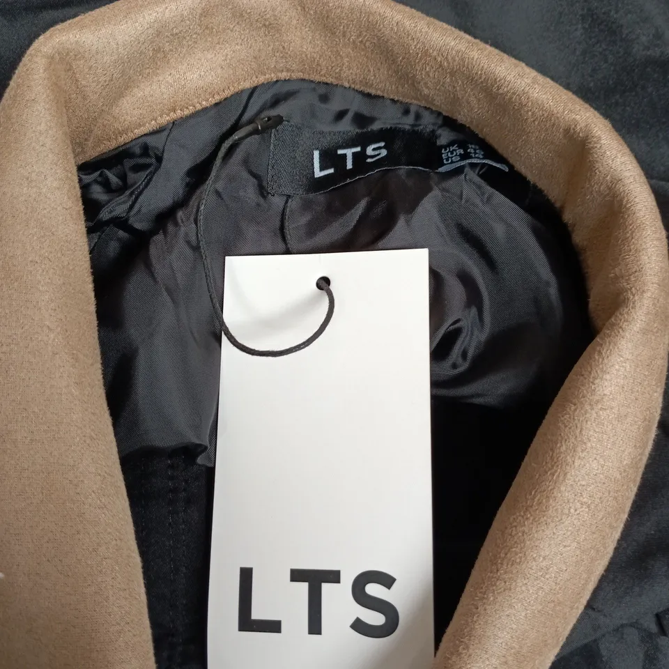 LTS BLACK JACKET WITH TAN COLLAR