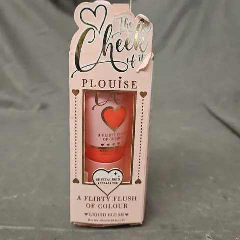 PLOUSE THE CHEEK OF IT A FLIRTY FLUSH OF COLOUR LIQUID BLUSH 25ML 