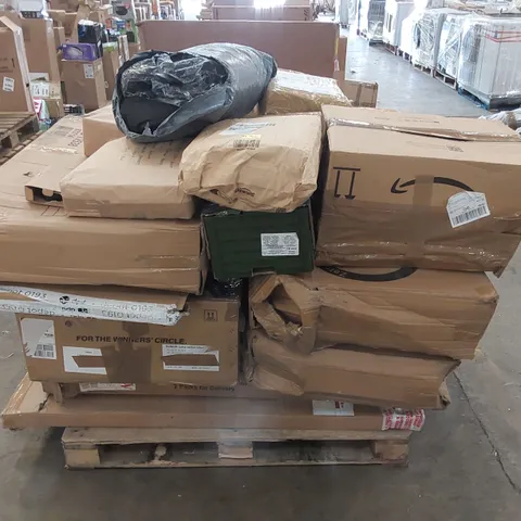 PALLET OF ASSORTED CONSUMER PRODUCTS/FURNITURE PARTS 