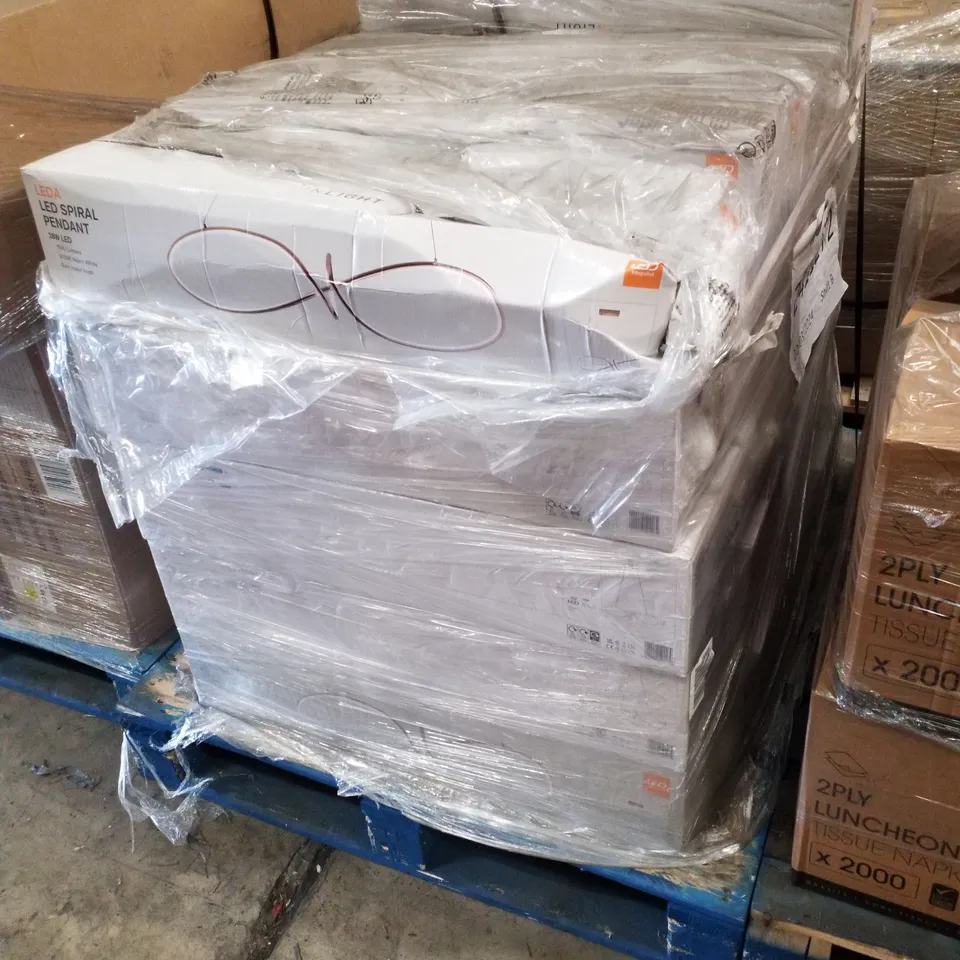 PALLET CONTAINING APPROXIMATELY 25 LEDA LED SPIRAL PENDANT LIGHTS