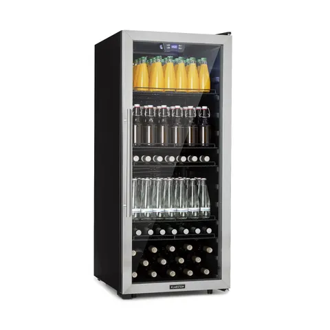 KLARSTEIN BEERSAFE 128CM 242L DRINKS FRIDGE WITH GLASS DOOR​ SILVER