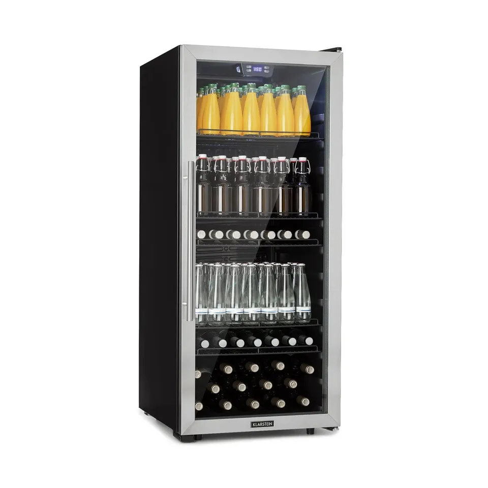 KLARSTEIN BEERSAFE 128CM 242L DRINKS FRIDGE WITH GLASS DOOR​ SILVER