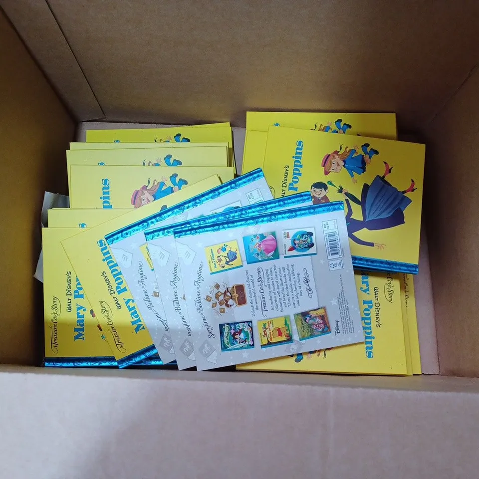 BOX TO CONTAIN APPROX. 30 X ASSORTED WALT DISNEY A TREASURE COVE STORY, "MARY POPPINS" BEDTIME STORY BOOKS