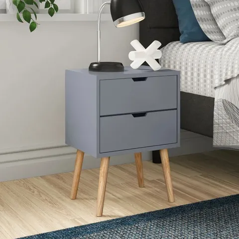 BOXED LALANI SOLID + MANUFACTURED WOOD BEDSIDE TABLE (1 BOX)