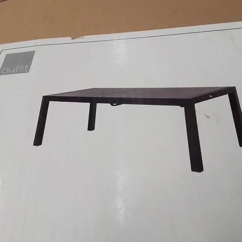 BOXED MARIAL EXTENDABLE ALUMINIUM DINING TABLE