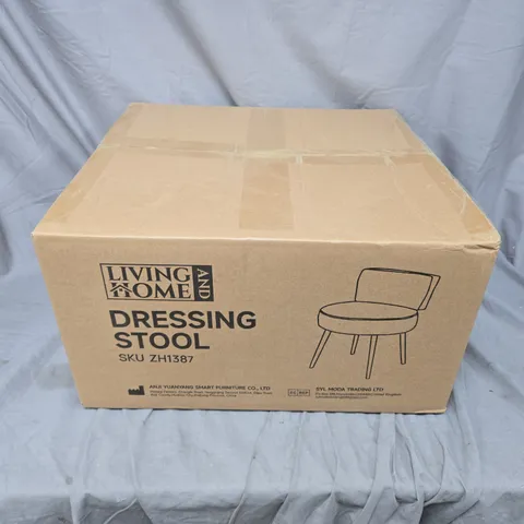 BOXED LIVING AND HOME DRESSING STOOL