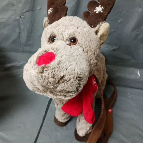 BOXED ANIMATED WALKING AND SINGING REINDEER