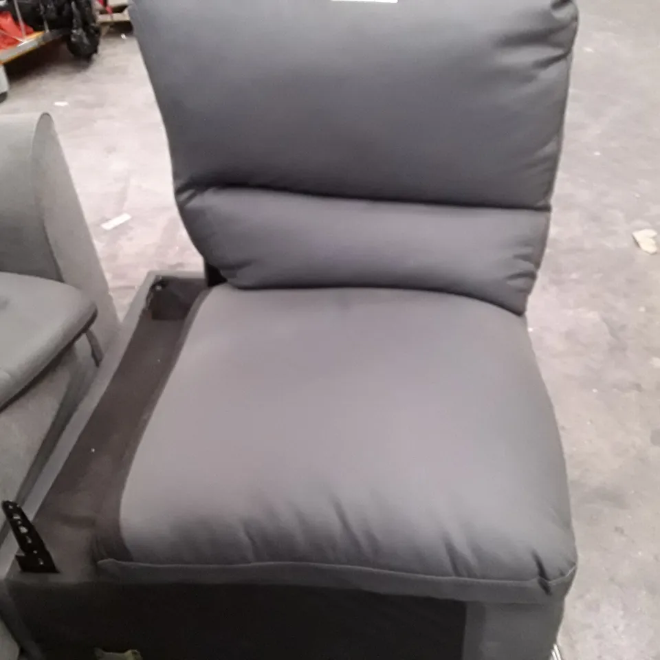 DESIGNER GREY FAUX LEATHER SOFA PART 