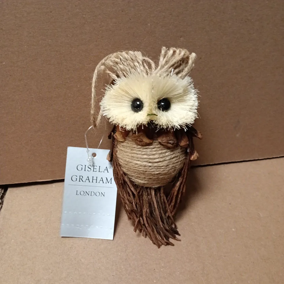 LOT OF 12 AS NEW GISELLA GRAHAM OWL THEMED HANGING TREE DECORATIONS