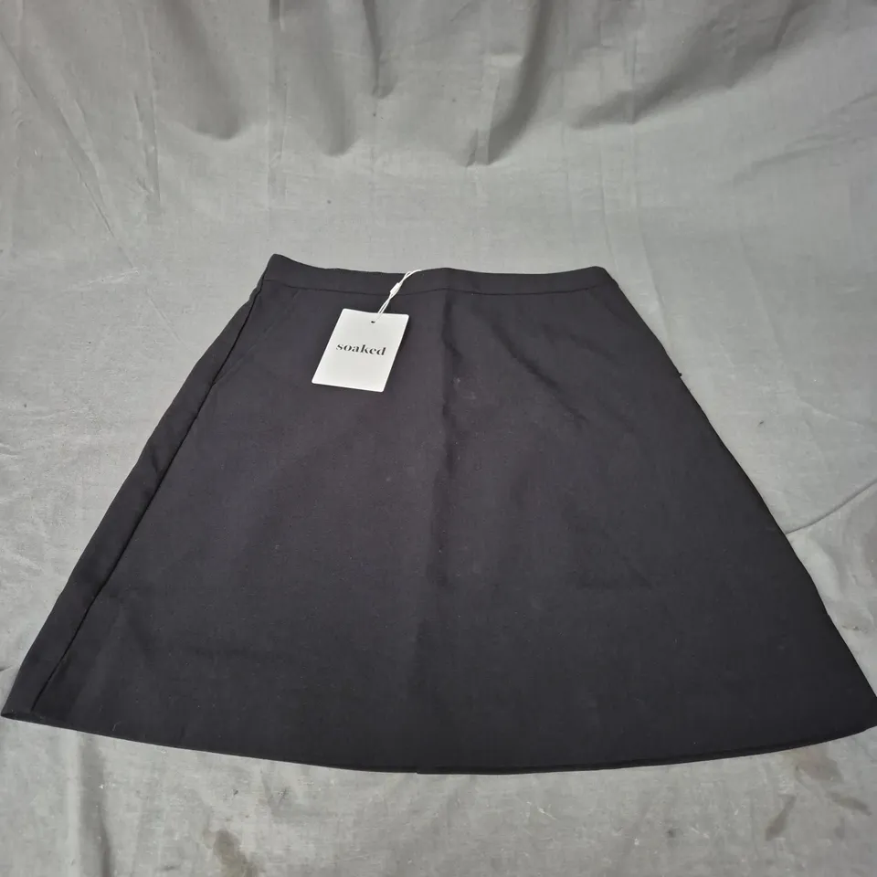 SOAKED CORINNE A-LINE SKIRT IN BLACK SIZE S