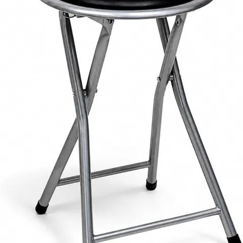 BOXED 3730 BLACK PADDED FOLDING BREAKFAST KITCHEN BAR STOOL SEAT