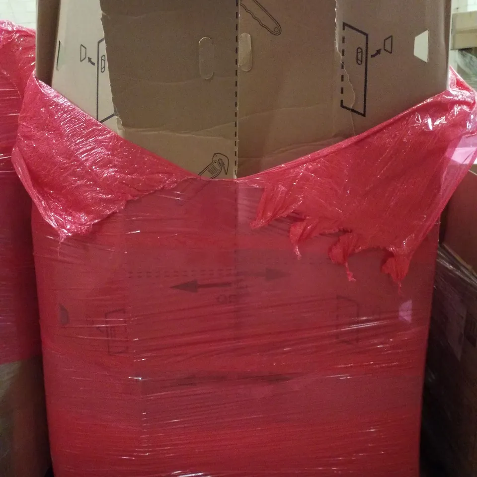 PALLET CONTAINING ASSORTED PRODUCTS INCLUDING FOLDING COMMODE TOILET CHAIR, CAST IRON TORTILLA PRESS, GARMENT STEAMER, FOLDING CHAIR & OFFICE CHAIR