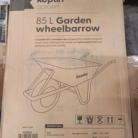 BOXED GARDEN WHEEL BARROW 