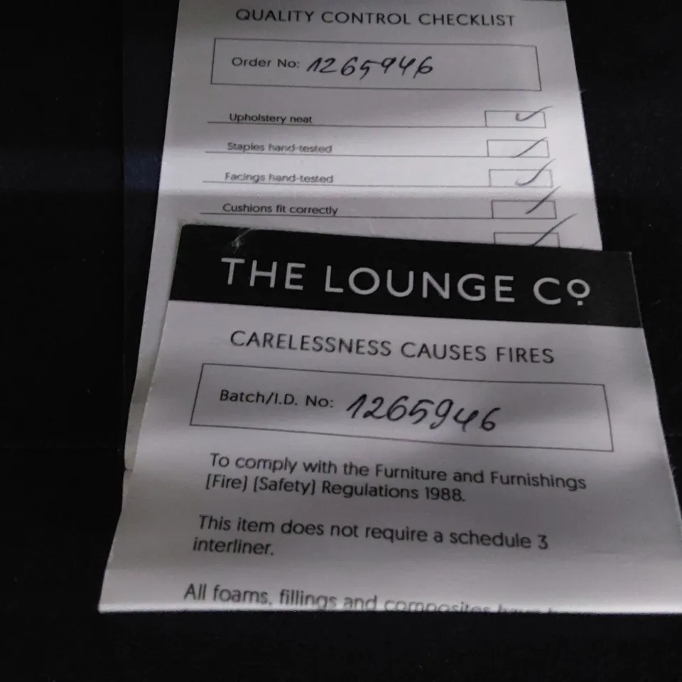 TWO FABRIC ARMLESS SECTIONS, 