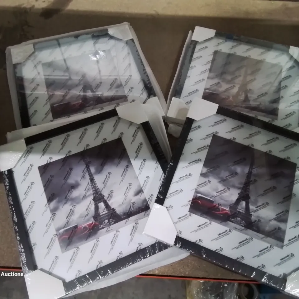 A BOX OF 4 12×12 PHOTO FRAMES IN BLACK 