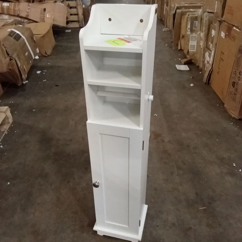 SLIM 1-DOOR FREESTANDING CABINET - WHITE