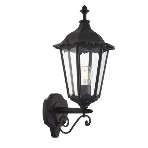 BOXED ENDON LIGHTING BURFORD BLACK 270MM OUTDOOR WALL LANTERN