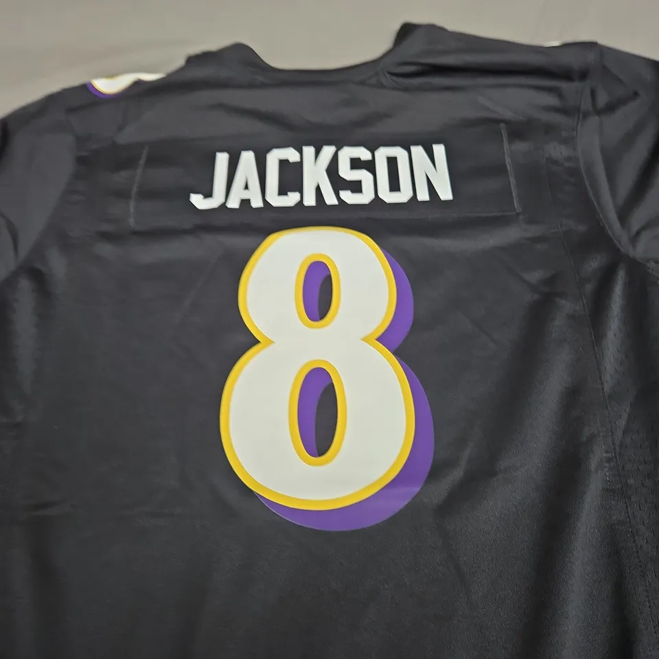 BALTIMORE RAVEN FOOTBALL JERSEY - JACKSON 8 - SIZE L