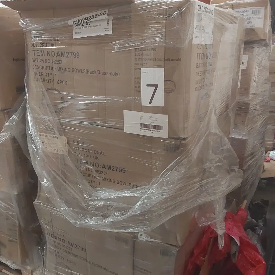 PALLET CONTAINING APPROXIMATELY 160x COOKHOUSE 3PCS MIXING BOWLS