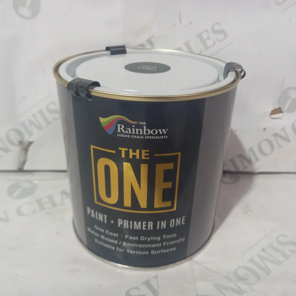 RAINBOW CHALK THE ONE PAINT + PRIMER IN ONE - GREEN SATIN (1 LITRE) - COLLECTION ONLY