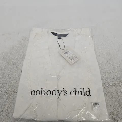 NOBODY'S CHILD WHITE LACE WHITNEY BLOUSE – UK 12 